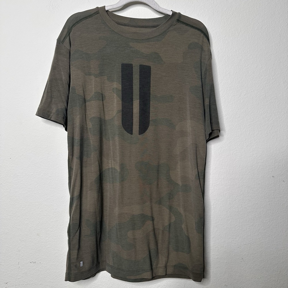 Nobull Camo Shirt Stretch Performance Medium Mens Grey Crossfit Gym